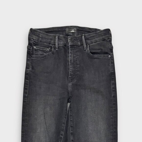 Mother Looker Night Hawk Black High Waist Jean 25 Denim Skinny Classic - Picture 7 of 8